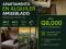 SE ALQUILA APARTAMENTO  AMUEBLADO, UBICADO EN ZONA 14, CIUDAD DE GUATEMALA, GUATEMALA