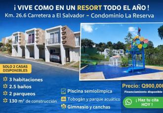 En venta cómoda Casa con sus comodidades, ubicada en Carretera a El Salvador - Km. 26.6 Condominio La Reserva Country Club , Guatemala